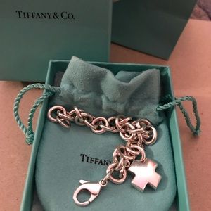 Tiffany and Co retired cross charm bracelet